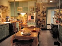 Julia Child's kitchen as seen on display at the National Museum of American History.