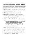 Eating Strategies to Gain Weight